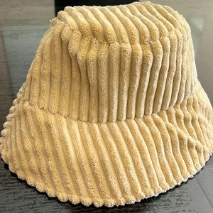 Velour/ Corduroy embossed Bucket hat. NWOT stylish & functional for summer!